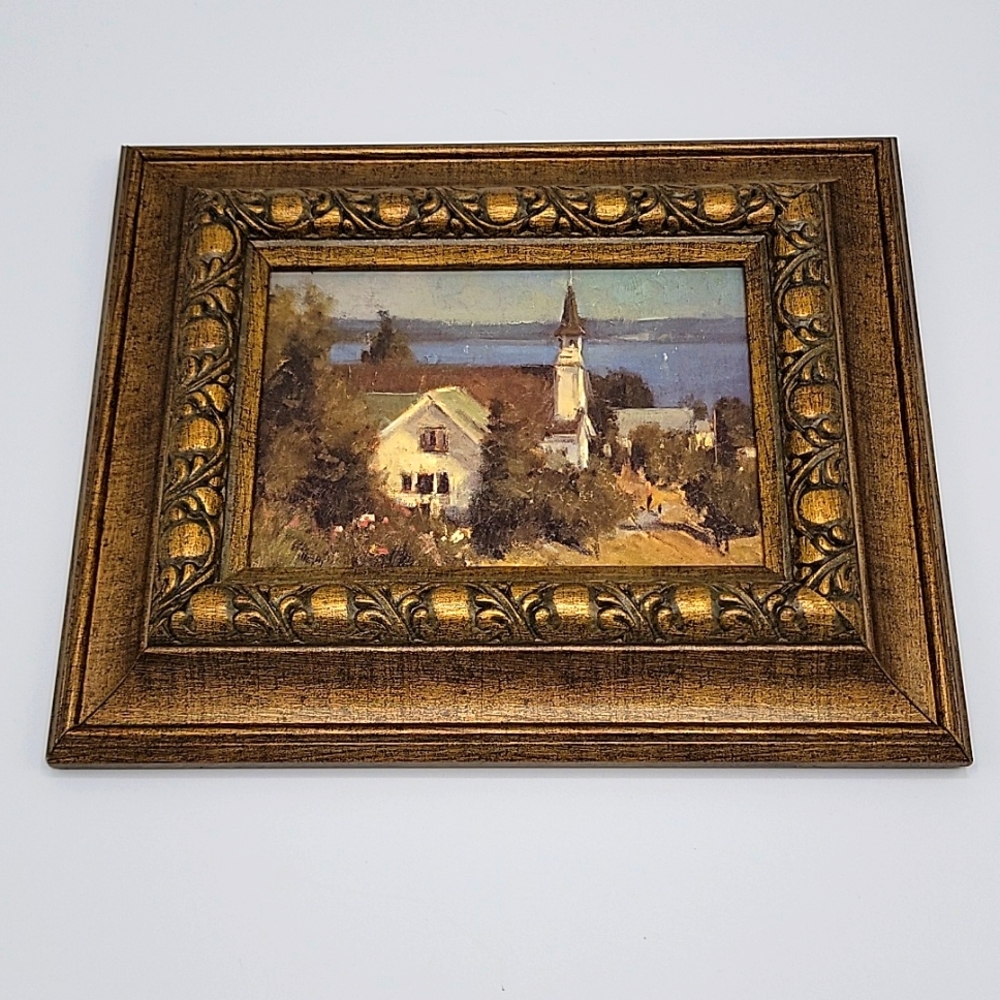 Vintage Framed "San Juan Church" by Scott Christensen 1993 11" W x 9" H - Picture 3 of 10